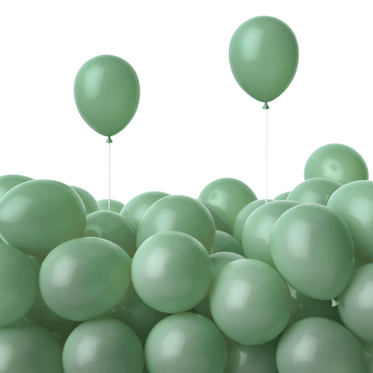 PartyWoo dusty green balloons 50pcs ideal for elegant weddings and photo backdrops