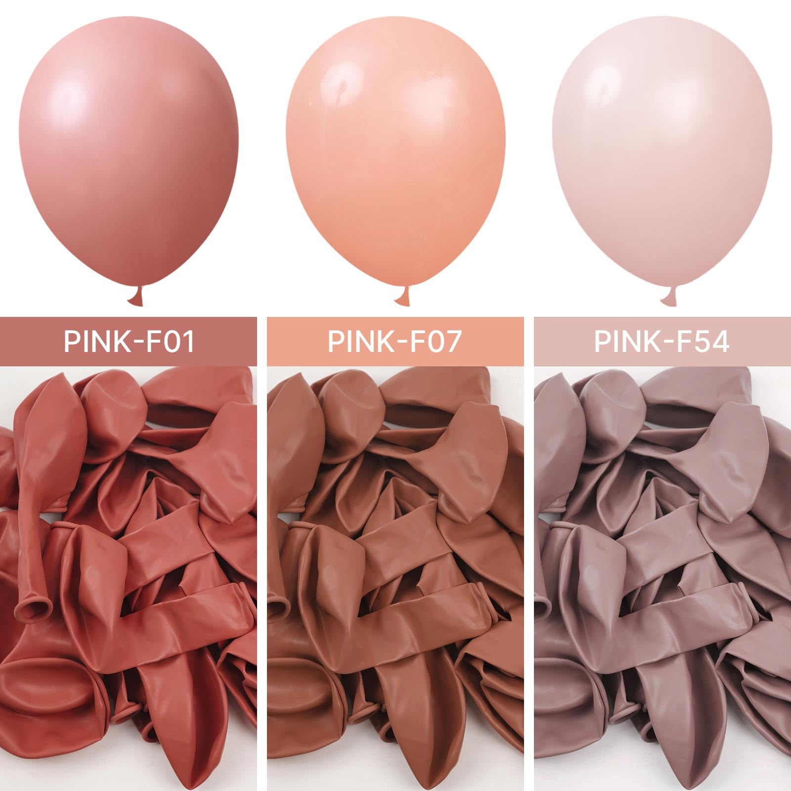 PartyWoo balloon arch idea featuring dusty pink hues for chic events.