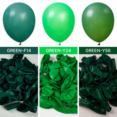 PartyWoo emerald-green arch kit creates a lush party backdrop.