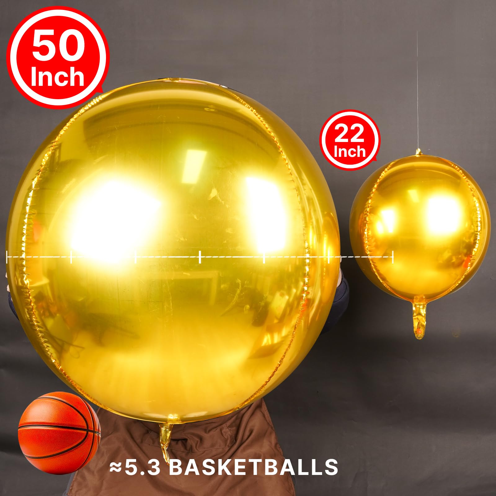 PartyWoo giant 4D mirror ball balloon adds dazzling reflections for celebrations.