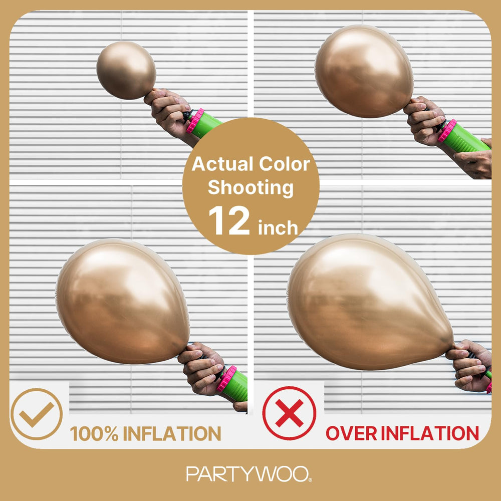 PartyWoo gold balloon centerpiece ideas for birthdays and celebrations