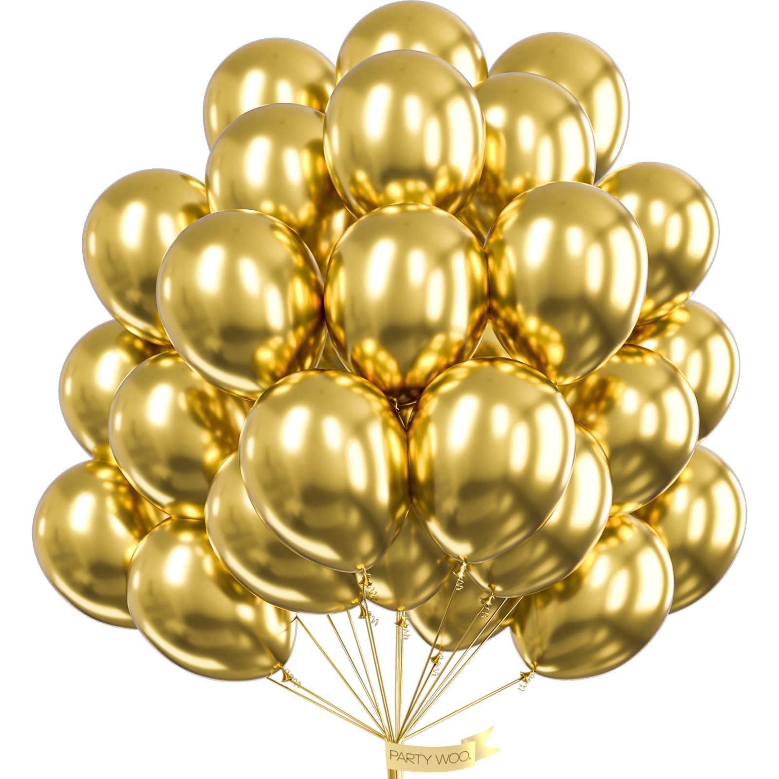PartyWoo gold balloons 12in pack ideal for vibrant birthday decor