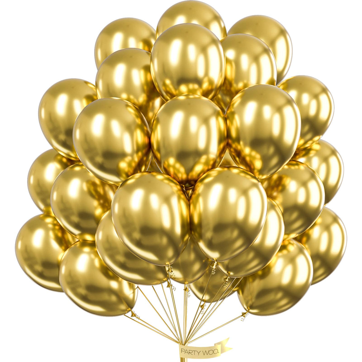 PartyWoo gold balloons 12in pack ideal for vibrant birthday decor
