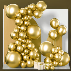 PartyWoo gold 18 inch balloons in a 5 pack for bold birthday décor