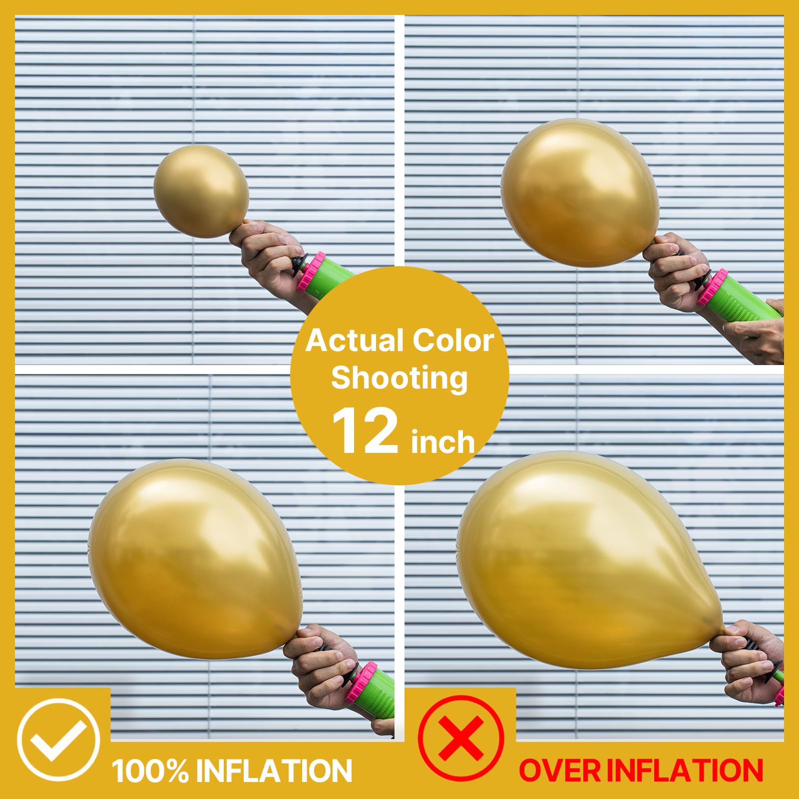 PartyWoo gold 5 inch balloons arranged for delicate highlights