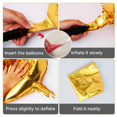 PartyWoo gold balloons ideal for graduation or birthday decor and memorable snapshots.