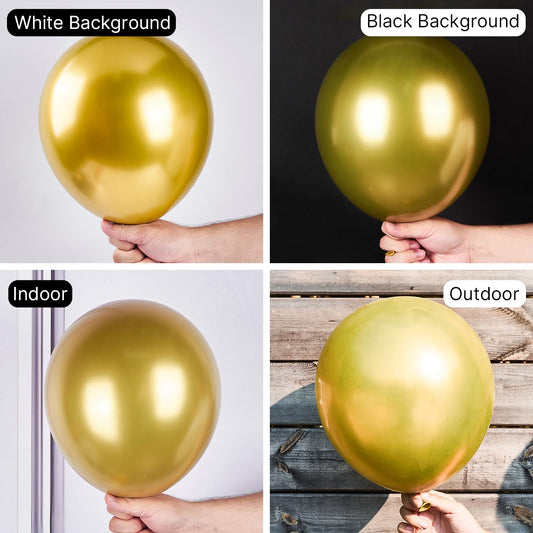 PartyWoo gold latex balloons with metallic finish for elegant events