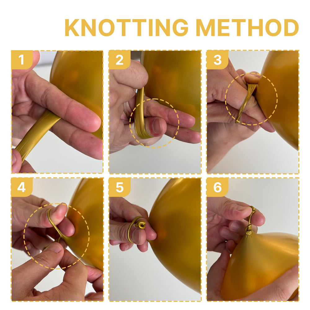 PartyWoo gold balloons with ribbons kit for quick garlands and centerpieces.