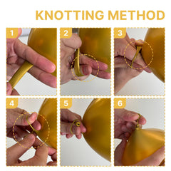 PartyWoo gold balloons with ribbons kit for quick garlands and centerpieces.