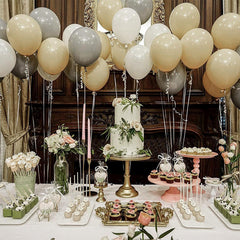 PartyWoo gold confetti 12-inch balloons introduce festive shimmer to parties