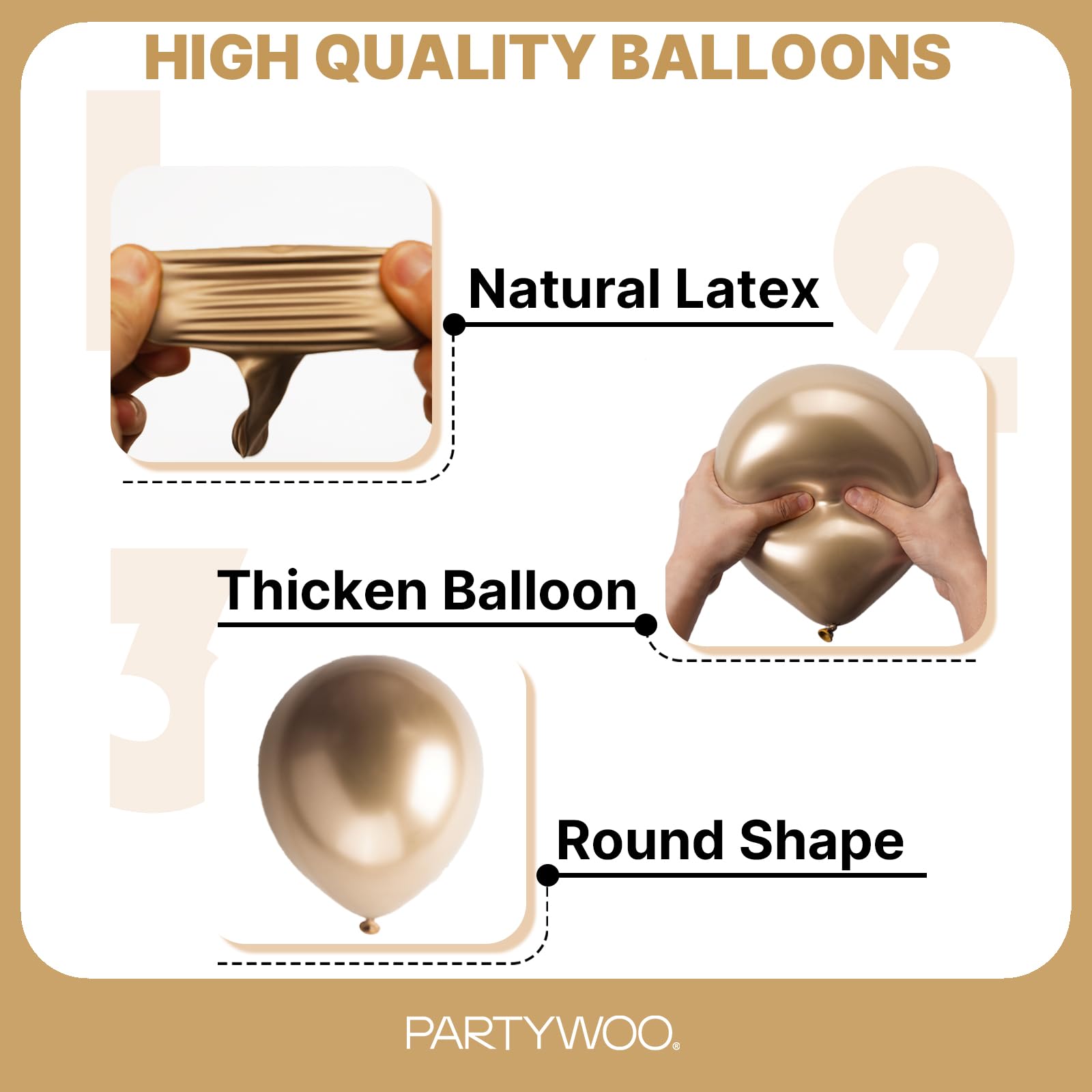 PartyWoo gold balloons enhance graduation party atmospheres with shine
