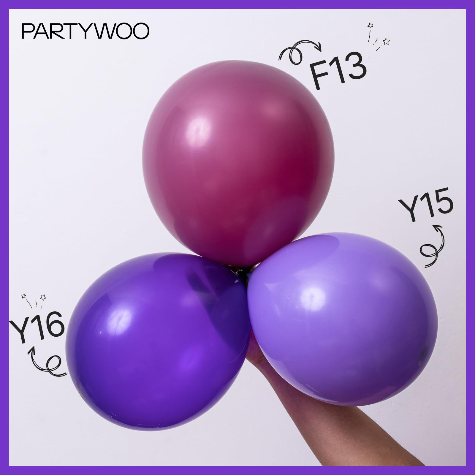 Graduation decor with PartyWoo purple balloons for celebratory flair