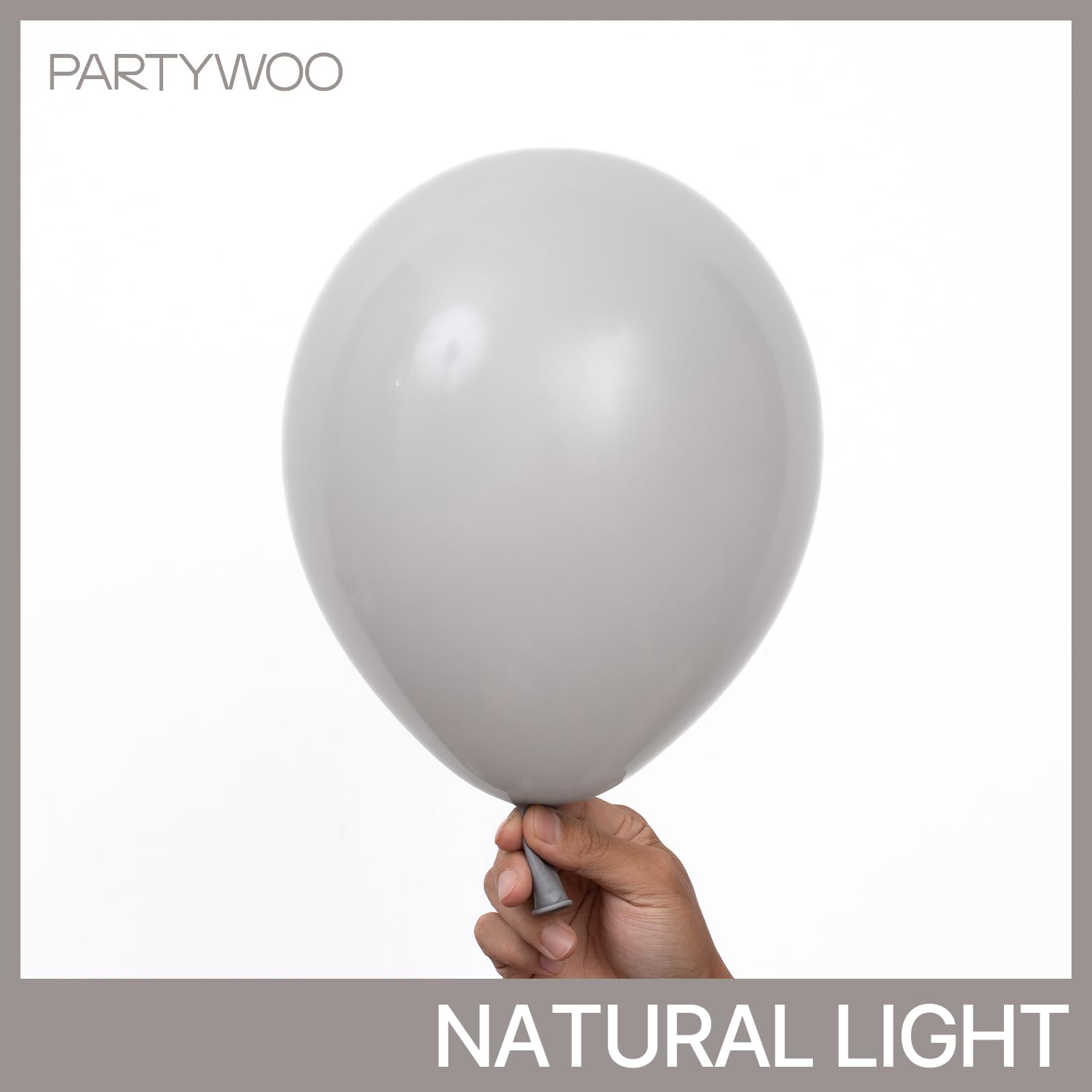 PartyWoo gray 12 inch balloons creating vibrant garlands and backdrops