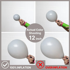 PartyWoo gray balloons for baby showers create charming decor accents.
