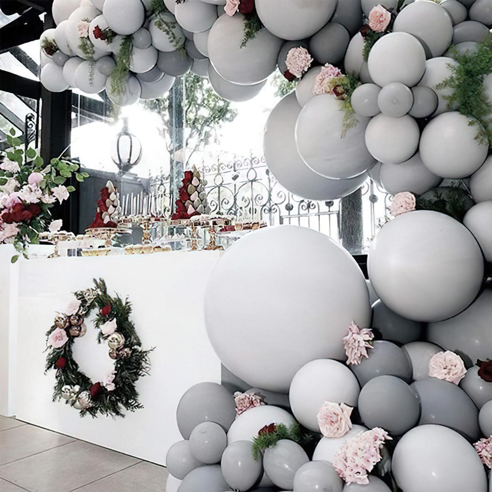 PartyWoo matte gray latex balloons maintain color and shape for birthdays.