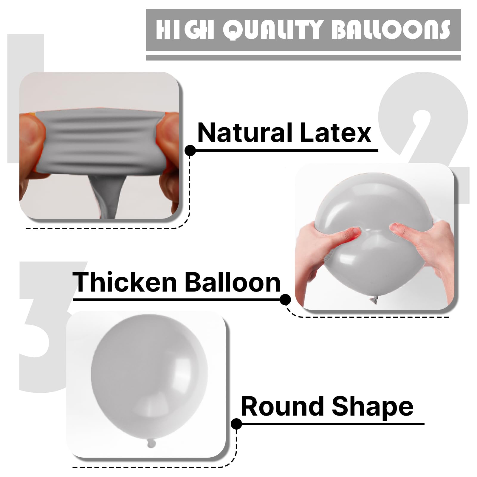 PartyWoo gray decor kit suitable for baby showers and weddings