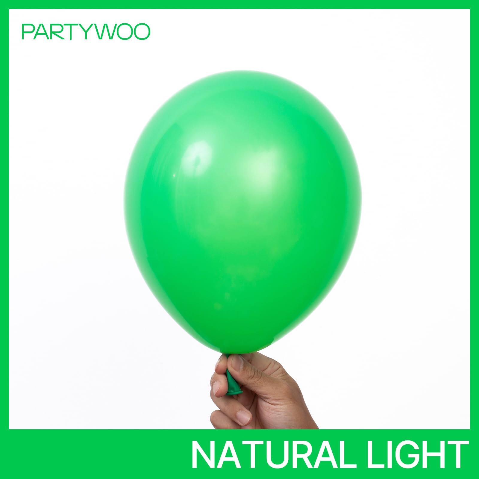 PartyWoo green balloons 18-inch for elegant garlands and quick setup.