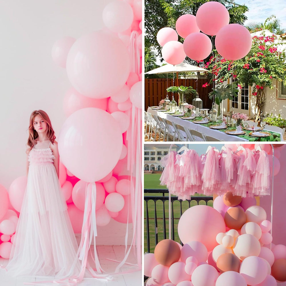 PartyWoo helium-filled pink balloons for celebratory decor