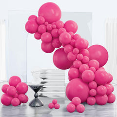 PartyWoo hot-pink 18-inch balloons create a vibrant centerpiece for celebrations.