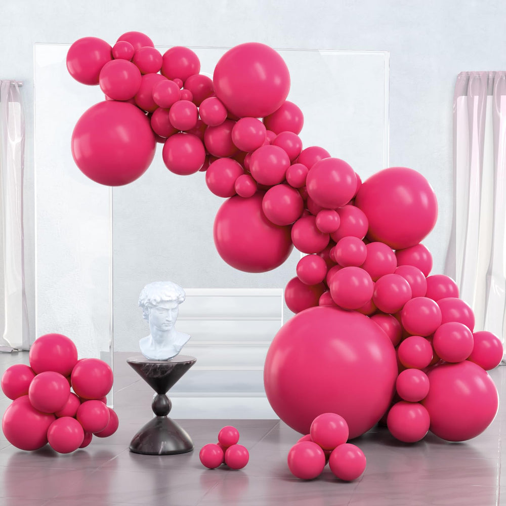 PartyWoo hot pink 36-inch balloon creates a dramatic centerpiece for events.