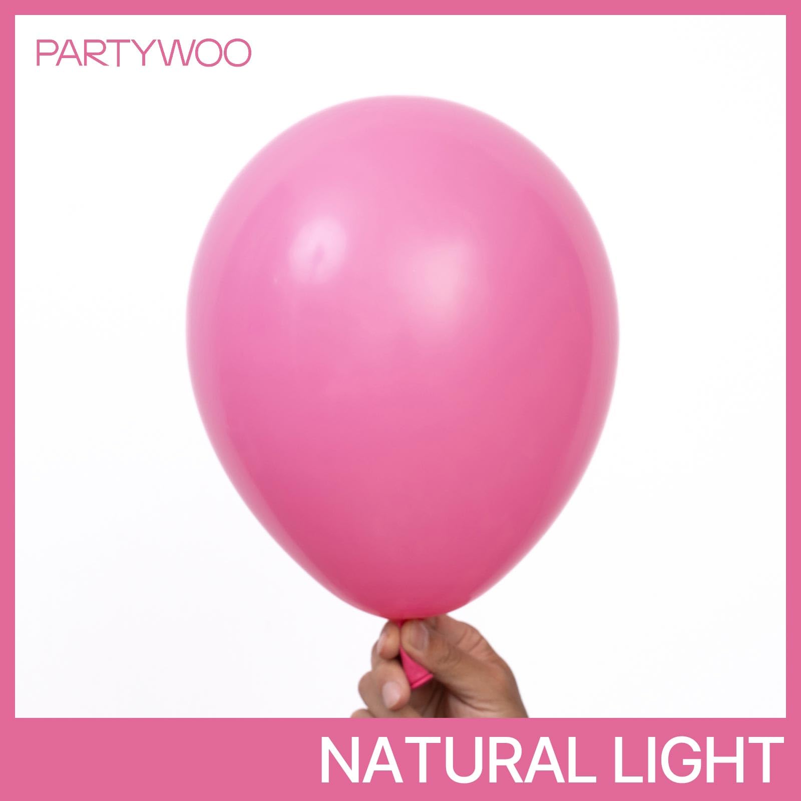 PartyWoo hot pink 12-inch balloons for garlands and decor