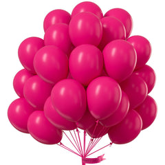 PartyWoo hot pink 12-inch balloons pack of 100 for vibrant decor