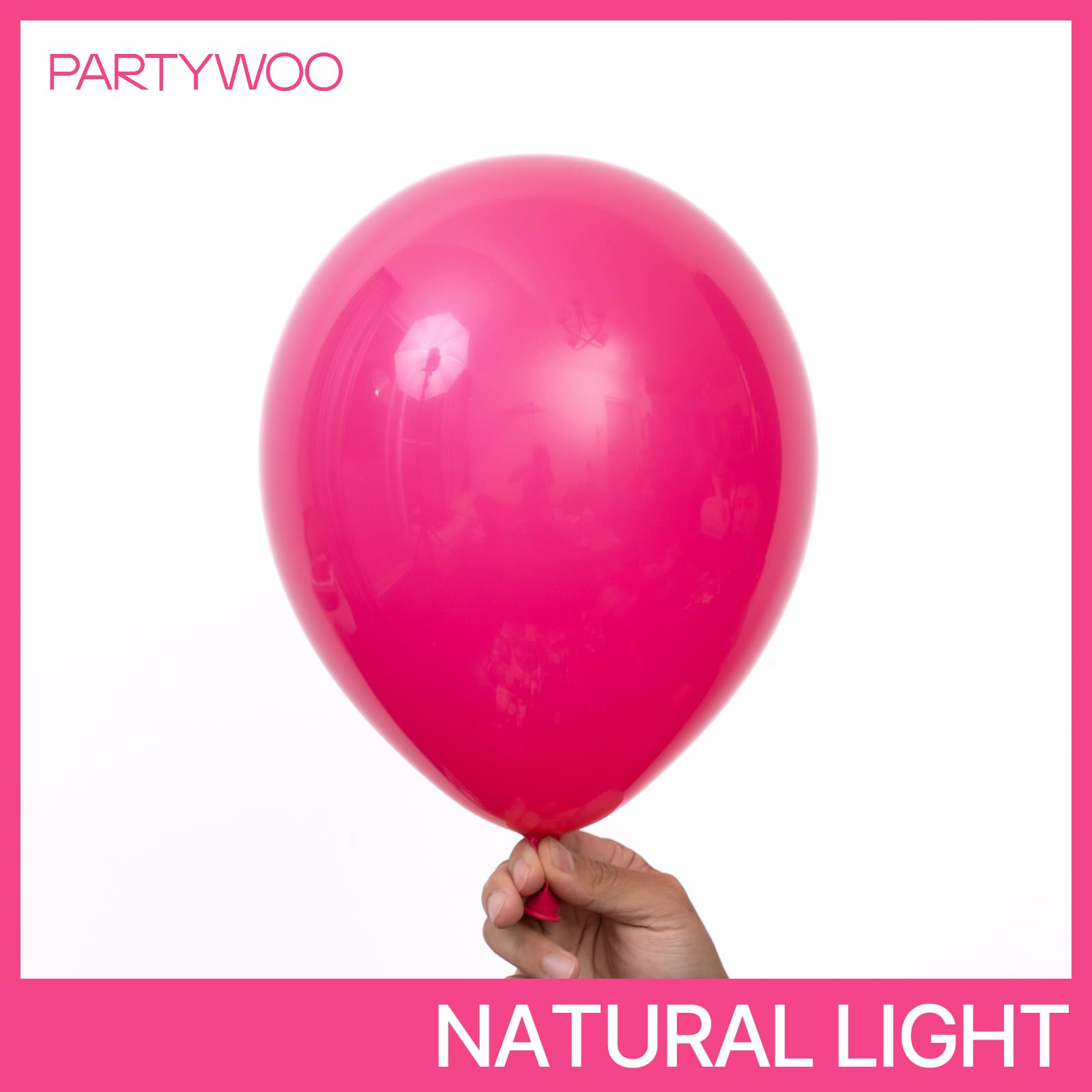 PartyWoo hot pink 18-inch balloons for vibrant garlands and centerpieces.