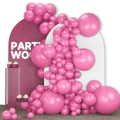 PartyWoo hot pink 18-inch balloons for arches and centerpieces