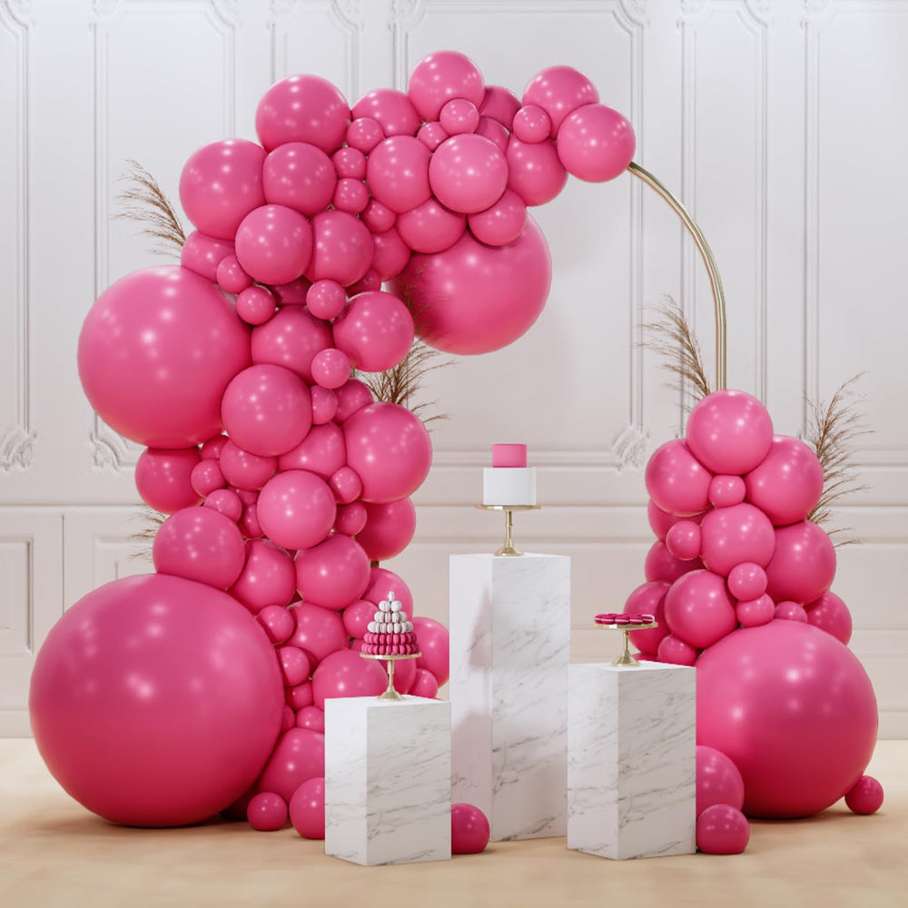 PartyWoo hot pink 36-inch balloons ideal for creating a dramatic wedding arch.