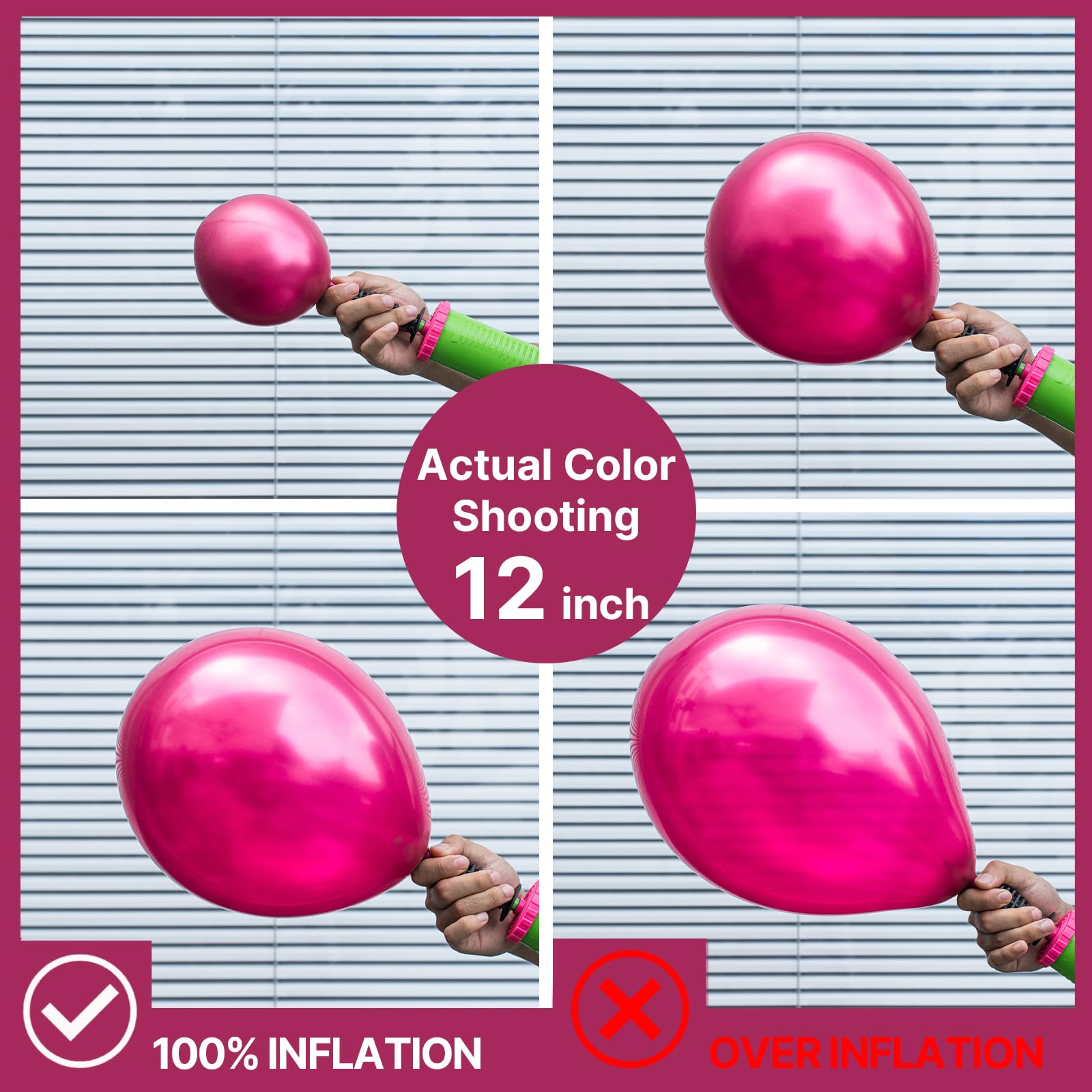 PartyWoo hot pink 5in balloons provide delicate accent decorations