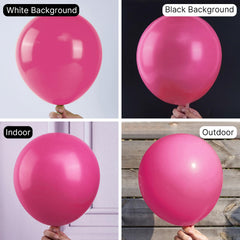 PartyWoo magenta latex balloons with thick material designed for arches and garlands.