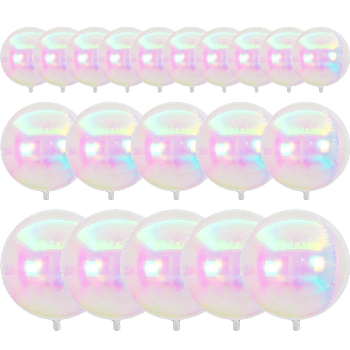 PartyWoo 10-inch iridescent foil balloons for vibrant, eye-catching décor.