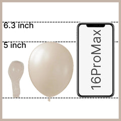 PartyWoo Ivory Cream latex balloons 5in for versatile celebrations.