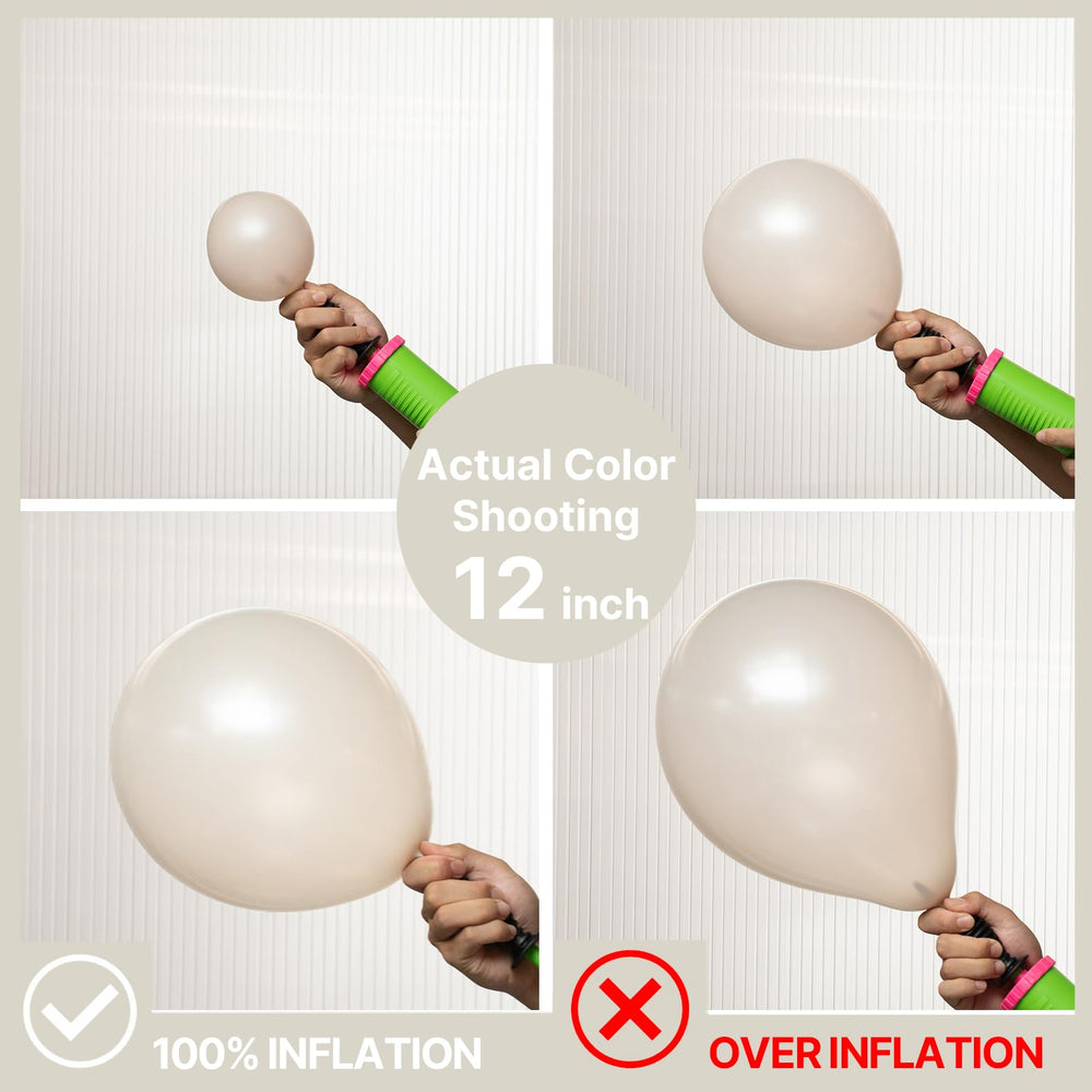 PartyWoo Ivory sand cream balloons bulk pack for elegant decor.