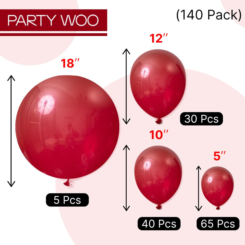 PartyWoo latex balloons easy to inflate with hand or electric pump