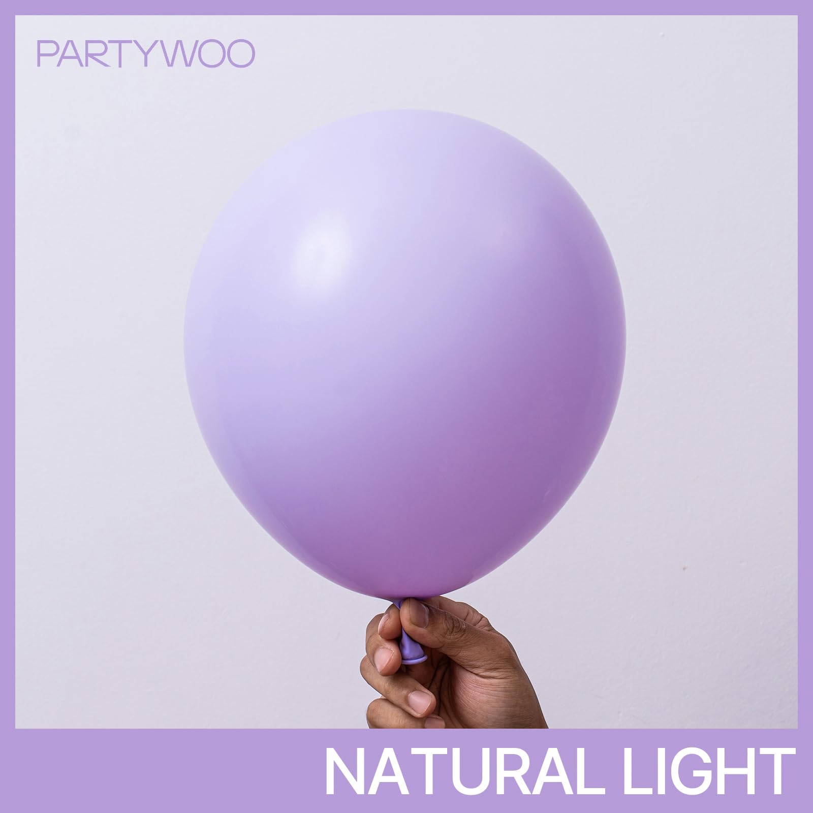 PartyWoo lavender balloons 12-inch pack perfect for arches and garlands.