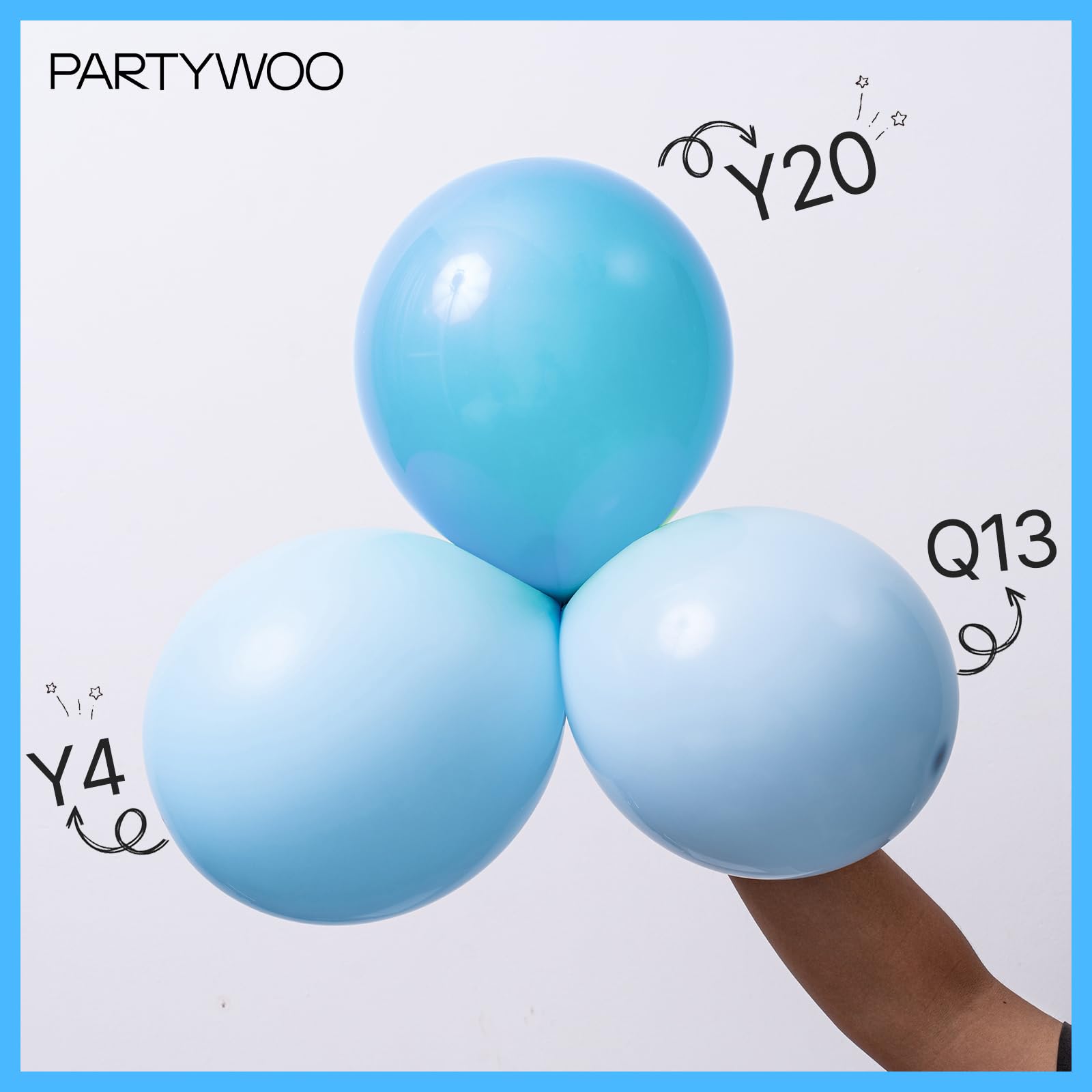 PartyWoo light-blue 10-inch balloons versatile for centerpieces and garlands