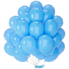 PartyWoo light blue balloons 12-inch pack for vibrant party decor and arches.