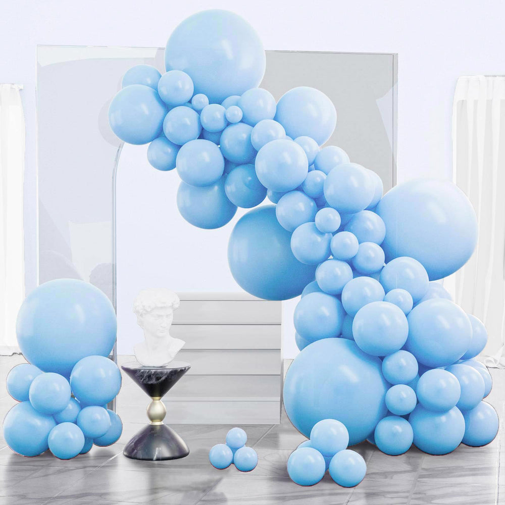 PartyWoo light blue 18-inch balloons create bold focal points for events.