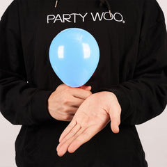 PartyWoo light blue balloons 5in setup for quick, eye-catching garland displays.