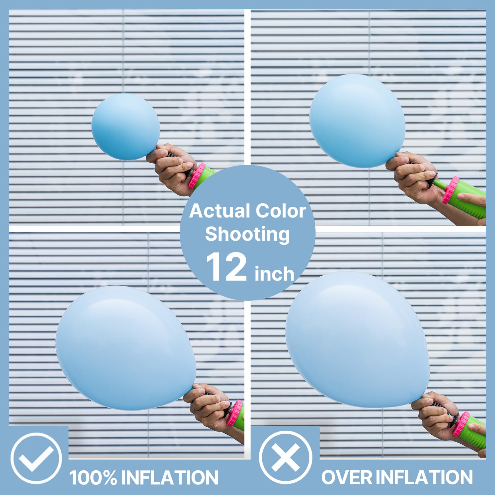PartyWoo light blue 5-inch balloons for accents