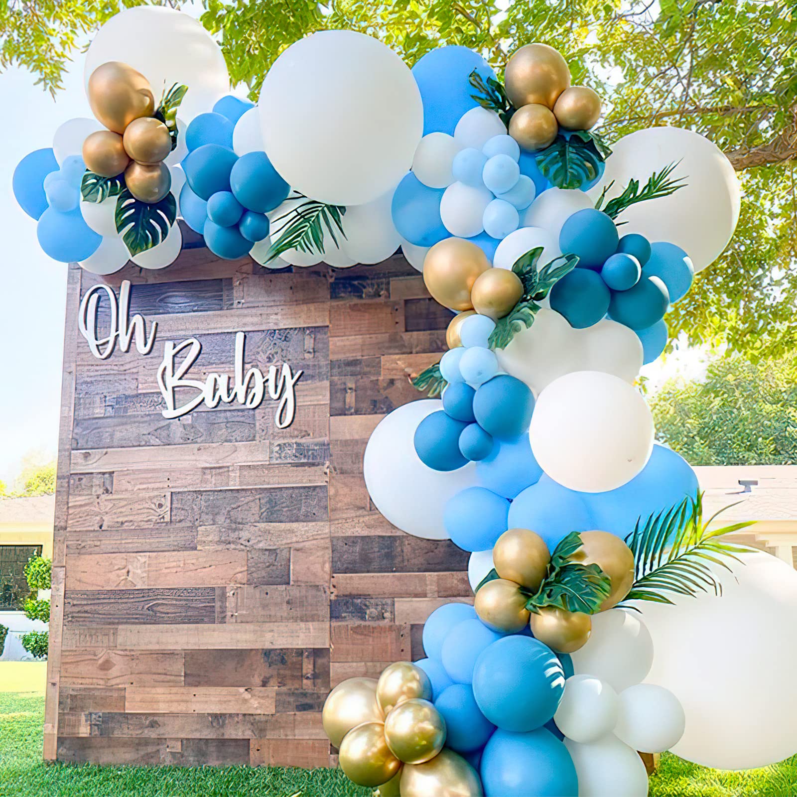 PartyWoo light blue balloons perfect for baby showers and gender reveals.