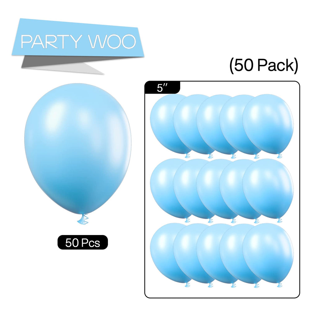 PartyWoo light blue balloons suited for wedding decor and photo backdrops.