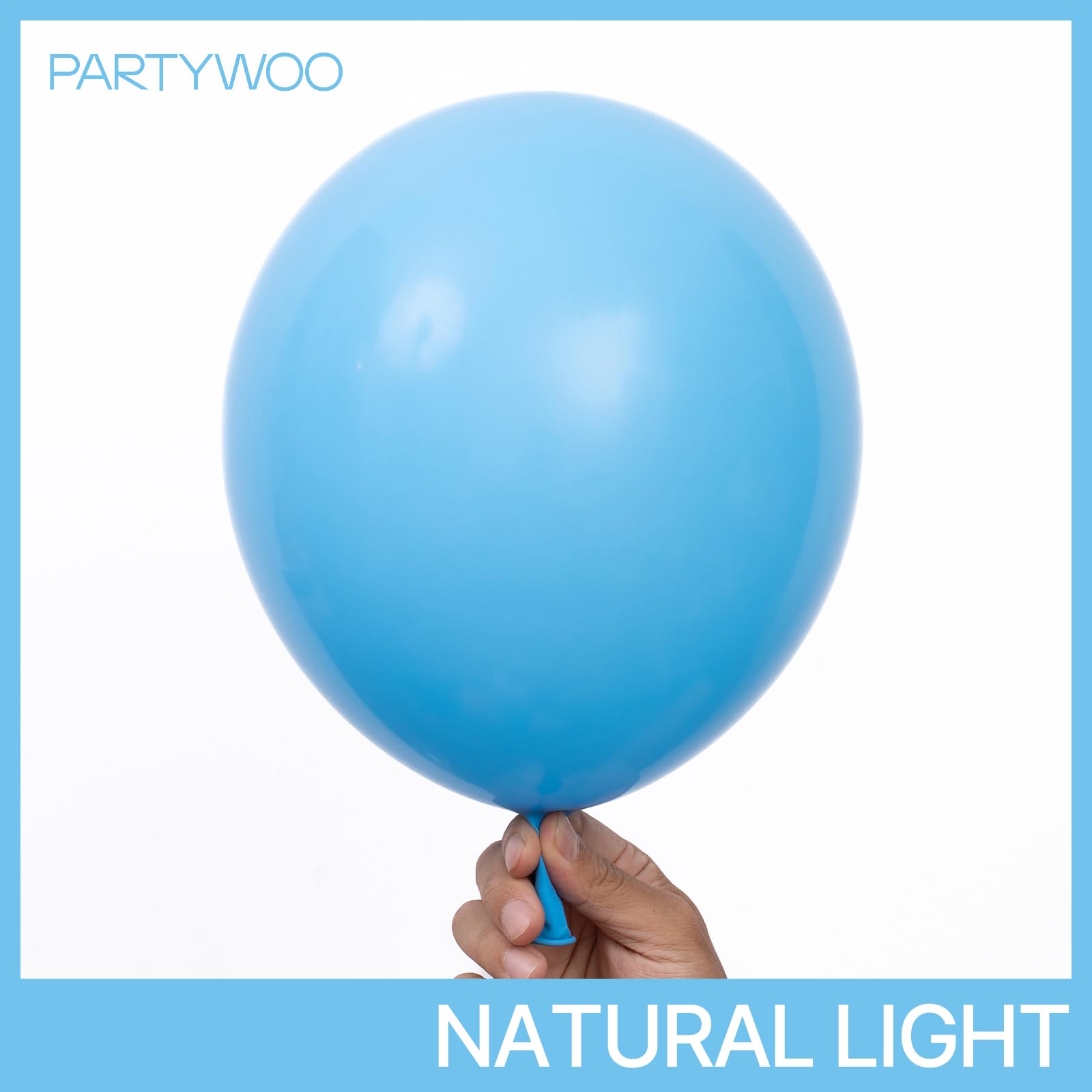 PartyWoo light blue balloons ideal for wedding decor and balloon garlands.