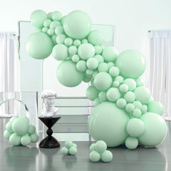 PartyWoo light green 127pcs pack for bold arches and centerpieces.