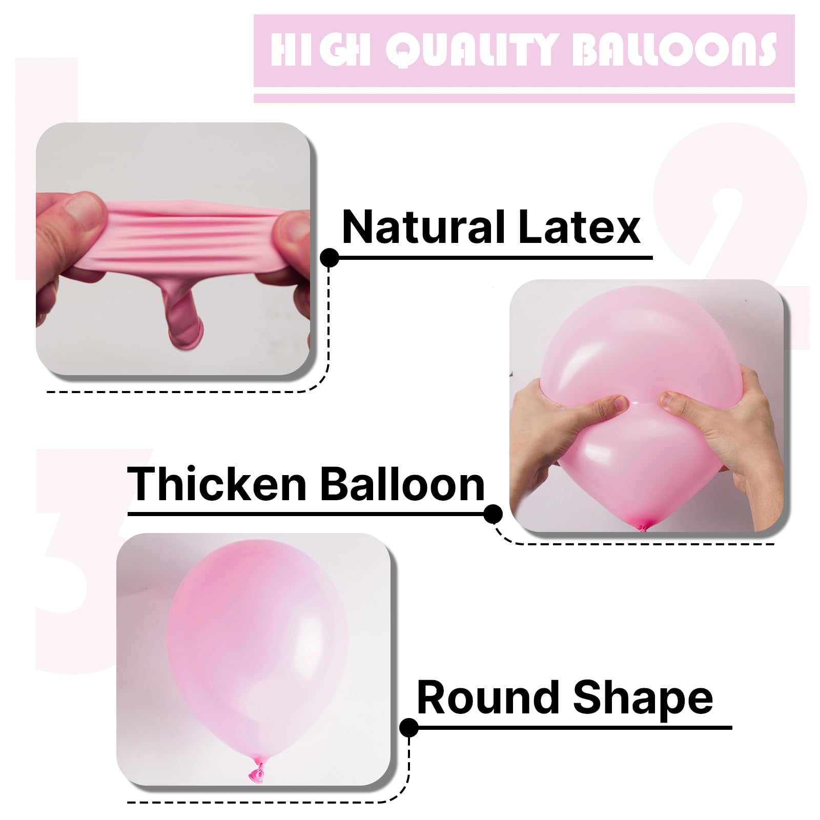 PartyWoo light pink balloons for baby showers and birthdays.