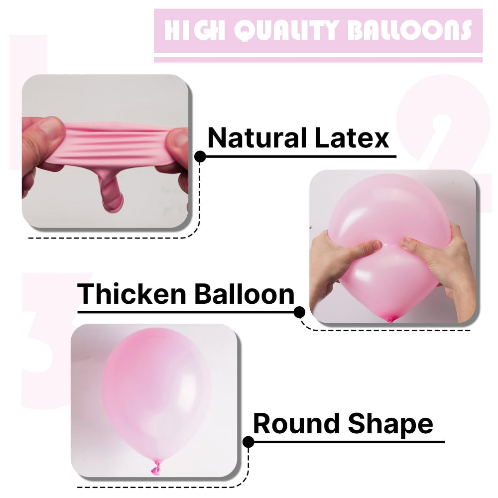 PartyWoo light pink balloons for baby showers and birthdays.