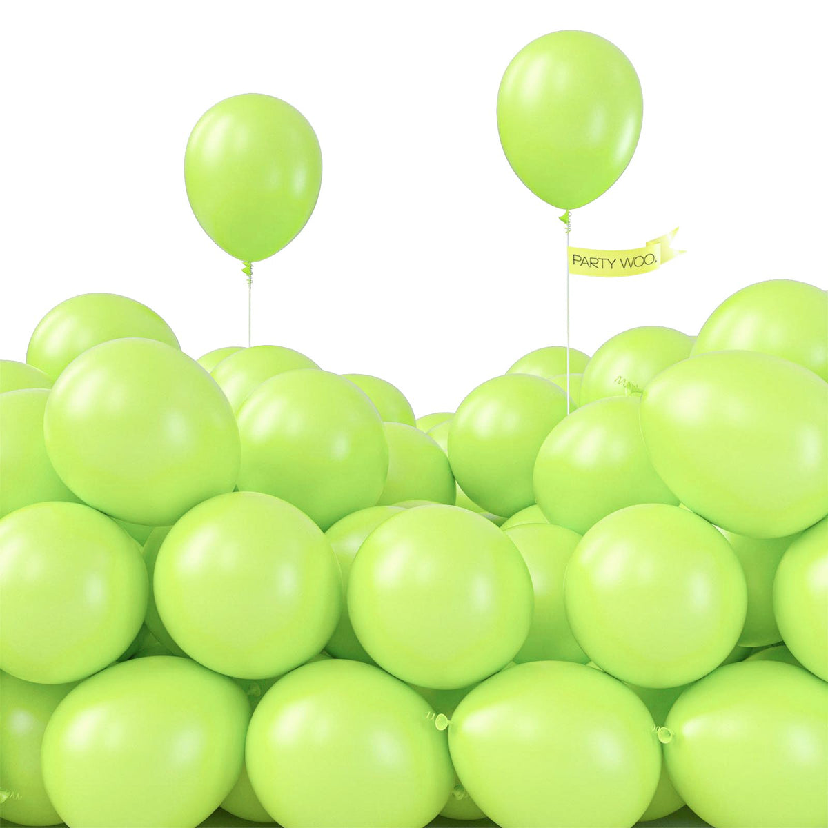 PartyWoo lime green balloons 5 inch pack ideal for arches and decorations