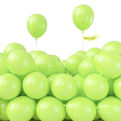 PartyWoo lime green balloons 5 inch pack ideal for arches and decorations