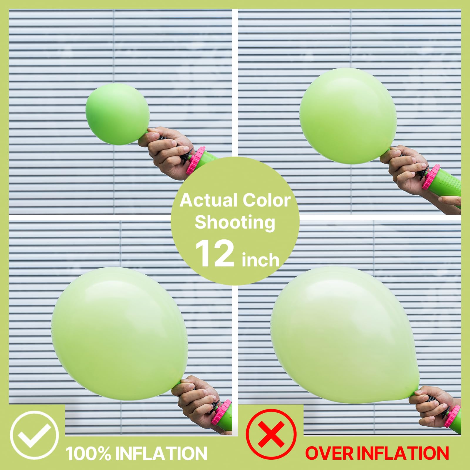 PartyWoo lime green balloons 5-inch, perfect filler for details